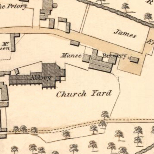 Map of 1826 showing the layout of the Abbey Brewery