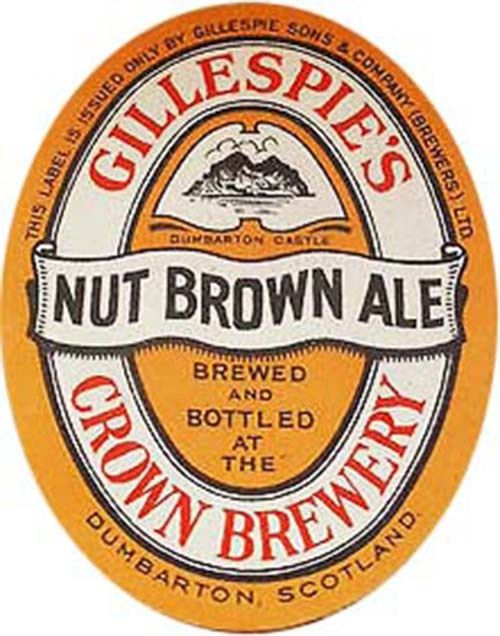 Label for Gillespie, Sons & Co (Brewers) Ltd's Nut Brown Ale