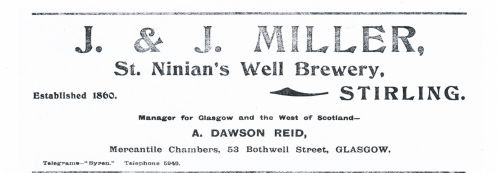 Advertisement for J. and J. Miller
