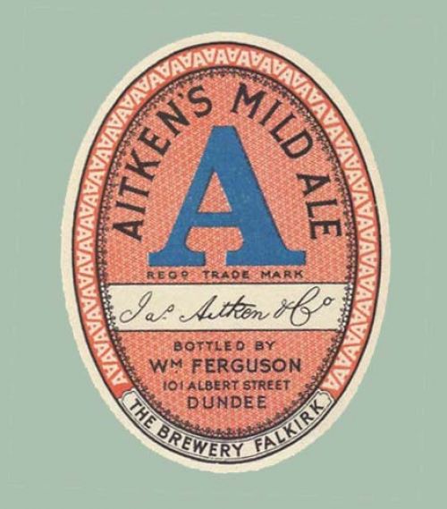 <p>A bottle label for James Aitken & Co's Mild Ale, bottled by William Ferguson of Dundee.</p>