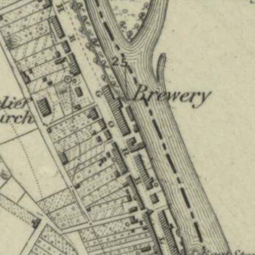 Map of 1846 showing the Newton Stewart Brewery