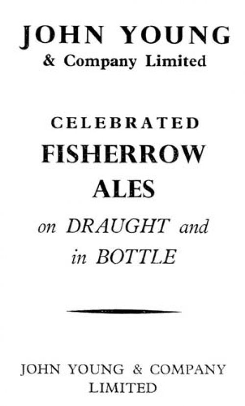 Advertisement for John Young & Co Ltd's Fisherrow Ales