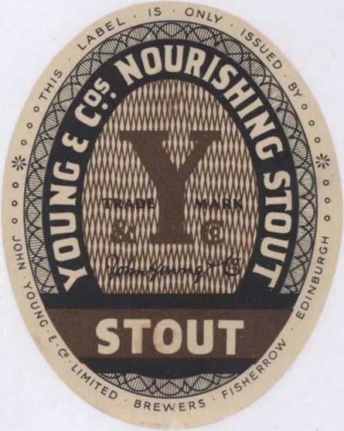 <p>A bottle label for John Young &amp; Co Ltd's Stout.</p>