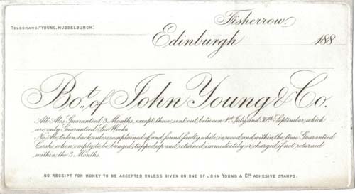 <p>A business card for John Young & Co.</p>