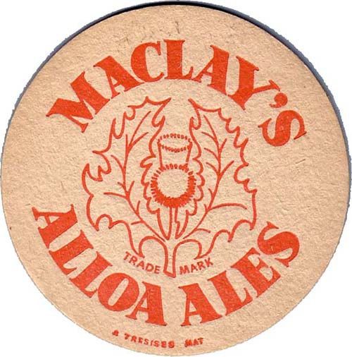 Beermat promoting Maclay's Alloa Ales