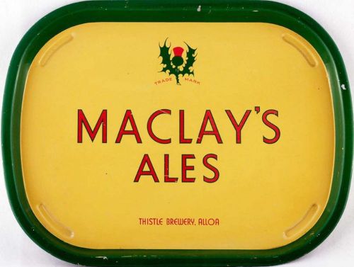Tray promoting Maclay's Ales