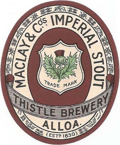 Label for Maclay & Co's Imperial Stout