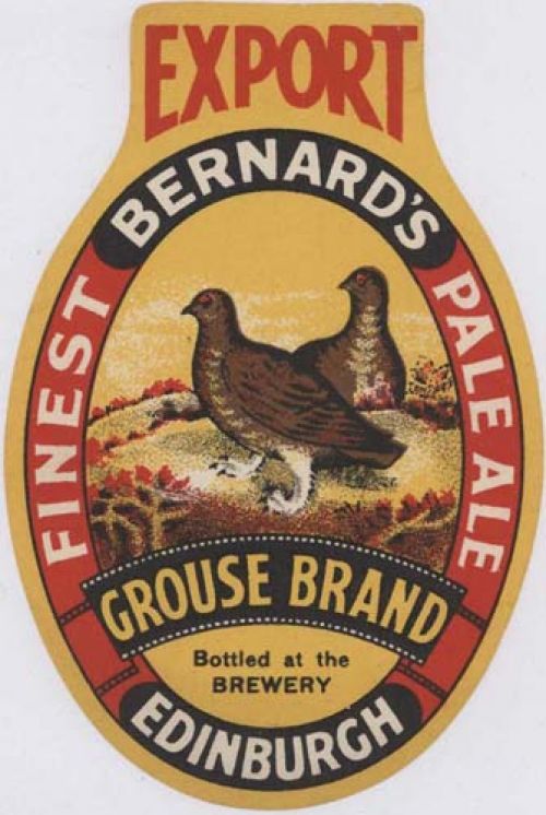 Label for Thomas and James Bernard Ltd's Grouse Brand Finest Pale Ale