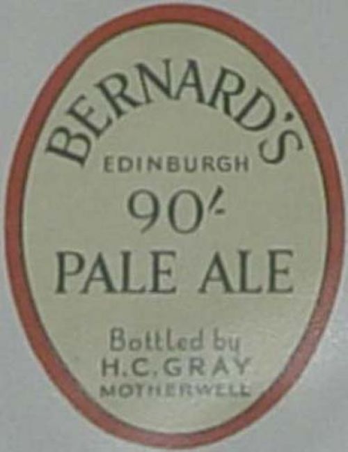 Label for Thomas and James Bernard Ltd's 90/- Pale Ale